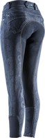 Equi Theme Damen Reithose KASCHMIR Jeans Reithose Vollbesatz marineblau