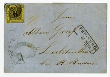 Thurn & Taxis Cover Addressed to Albin Count Leihtenthal