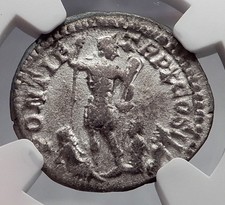 CARACALLA River-God Captives 207AD Rome Ancient Silver Roman Coin NGC i60190