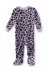 Joe Boxer Infant Toddler Girl's Footed Blanket Sleeper Pajamas Leopard Print 4T 