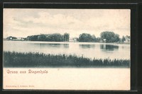 alte AK Ziegenhals, Blick über den See 