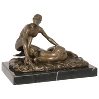 Lovers Erotik Bronze Liebesakt 69er Position Hot Oral Figuren Mann Frau 12,7 cm