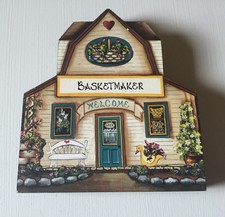 Brandywine Woodcrafts Collectible "Basketmaker" Shelf Sitter Piece