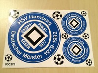 Hamburger SV HSV Aufkleber Sticker 3 Logos Bundesliga Fussball