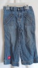 GIRLS 24 MONTH BLUE JEAN ADJUST WAIST POCKET FLOWER PANTS PLAY - OSHKOSH