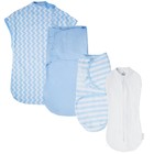 SwaddleMe White and Blue Chevron 1st Year Safe Sleep Blue Gift Set