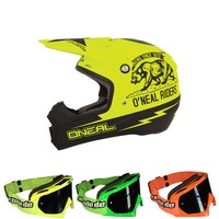 ONeal 5Series MOTOCROSS MTB HELM 2016 California schwarz/Neongelb MX-Brille