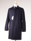 NWT $5495 BRIONI Reversible Leather-Trimmed Wool-Cashmere and Silk Coat L (42 R)