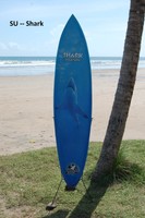 SU 160 SHARK / Deko Surfboard 160 cm  Surfbrett, Surfbretter surfen Retro Board 