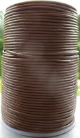 3 Meter Lederband, 3 mm Ø, braun. Lederbänder, Lederriemen, Lederschnur