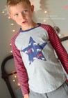 Boys Size 5/6 MINI BODEN STAR Stripe Baseball Tee