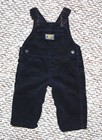 Oshkosh B'gosh boys navy blue corduroy overalls sz 6 months EUC