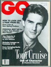 GQ DEC 1992 TOM CRUISE KEANU REEVES PETER GABRIEL MALCOLM X KEVIN MACKEY DRACULA