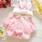 Fur Winter warm Baby Girl Coat Cloak Jacket Thick warm clothes for Child 6M-3Y