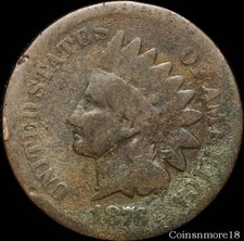 1876 Indian Head Cent Penny * Rare Key Date 1c 53