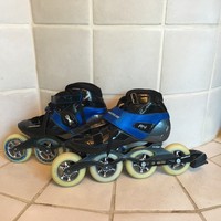 Powerslide R4 komplett Speed Skates X Frame Schiene - wie neu - Größe 45