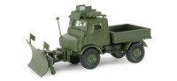 Herpa H0 1:87 Roco 753 Minitanks 741545 Unimog U1200L+Pflug+MSA Bw
