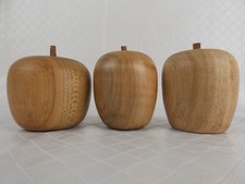Set of 3 Wood Wooden Apples #2920