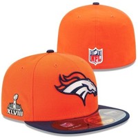Denver Broncos NFL Football Cap New Era 59fifty Size 7 1/8 OnField Super Bowl 48