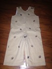 NWOT Funtasia! Too Boys' 24 Month Tan Embroidered Football Corduroy Overalls