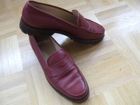 Unützer Slipper Halbschuhe Gr.40,5 (7) rot TOP hoher NP
