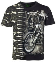 Nieten/Batik Shirt  CAPE SENSEMANN MIT SKULLBIKER