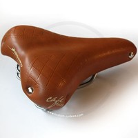 Selle Bassano Cafe Racer Spring Unisex Deluxe | Retro Nietensattel | hellbraun