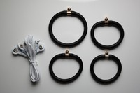 4 x Silikon Ring-Elektroden inkl. Kabel | REIZSTROM/EMS/TENS/E-STIM/ESTIM