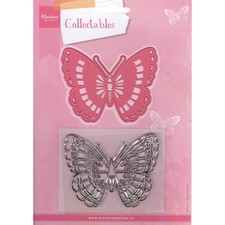 Marianne Design Collectables Dies W/Stamps-Tiny's Butterfly #1, 3"X3"
