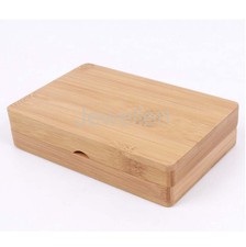 BAMBOO WATERPROOF FLY FISHING TACKLE BOX ACCESSORIES STORAGE SLIT FOAM CASE