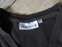 Herren Shirt T-Shirt Playboy schwarz figurbetont stretch L XL