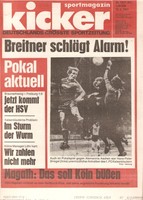 Kicker 1981/13 DFB-Pokal Braunschweig-Freiburg, Hertha-Uerdingen, Lautern-Aachen