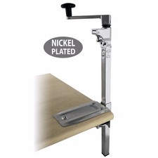 Boj Commercial Grade Can Opener Heavy Duty Table Mount 19" (Nickel Plated)