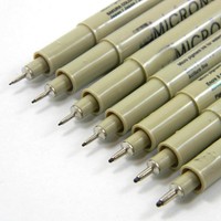 8pcs Micron Fine Line Pen 005 01 02 03 04 05 08 BRUSH Kunsthandwerk