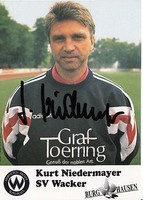 Kurt Niedermayer Wacker Burghausen TOP AK Original Signiert +A29166