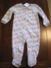 New NWT Carter Blue Poodle Puppy Dog Fleece Blanket Sleeper PJs 2T