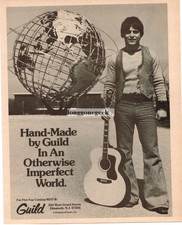 1976 Guild Acoustic Guitar Unisphere Vtg Print Ad