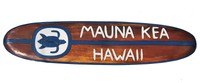Mauna Kea Hawaii Deko Surfboard in 100cm Länge Vulkan Tiki Board Holzschild