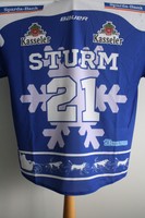 Original EC Kassel Huskies Weihnachts-Trikot # 21 STURM, Sören