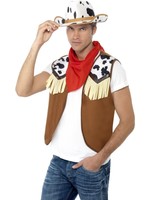 Western Set Herren Wildwest Kostüm 3-teilig Cowboy Rodeo
