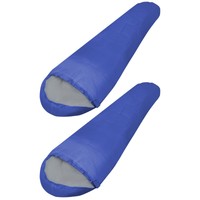 2x Mumienschlafsack XXL Schlafsack Camping Outdoor Zelt Reiseschlafsack leicht#S