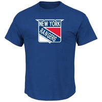 NHL Eishockey T-Shirt NEW YORK NY RANGERS Vintage Tek Patch Logo von Majestic