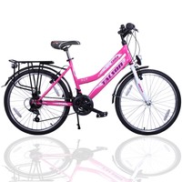 24 ZOLL KINDERFAHRRAD 21 GANG 24" KINDER FAHRRAD PINK-WEISS MIT BELEUCHTUNG CAST