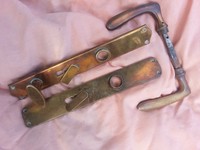   Türklinken  Messing Türbeschläge Rosetten  Jugendstil  1880 7,5 cm Badgarnitur