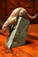 Bronze Tiger signiert Bronzefigur Bronzefiguren Bronzeskulpturen  Bronzefiguren