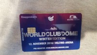 +++ NEU KNAPPENKARTE Motiv World Club Dome ARENA AUF SCHALKE geringes Guthaben