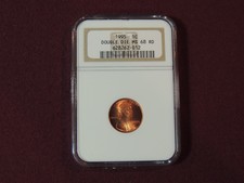 1995 Double Die Obverse Lincoln Cent, Graded Ms68 Rd By Ngc