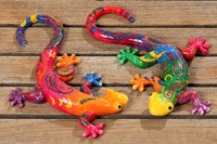 Eidechse Kalil 2er-Set 23 cm (521500) NEU Gartendeko Gecko Gartenfigur Echse