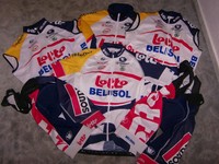 Vermarc Team Lotto Belisol Profi Komplett Set Hosen / Westen / Winter Jacke