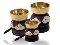 Klangschale Zen + Zubehör 7,5 cm Set Kissen